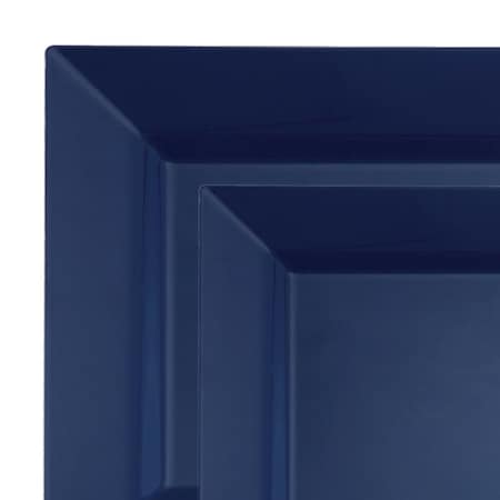 Smarty Had A Party Midnight Blue Square Plastic Dinnerware Value Set (120 Dinner Plates + 120 Salad Plates), 240PK 6819VP-CASE